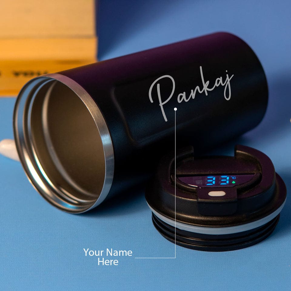 Personalized Travel Mug with LED Display - Plush Gifting Co.