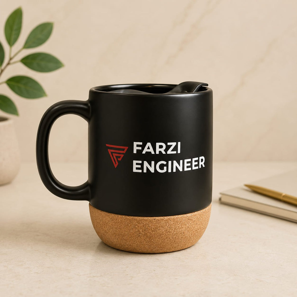 Personalized Ceramic Mug with Cork Base - Plush Gifting Co.