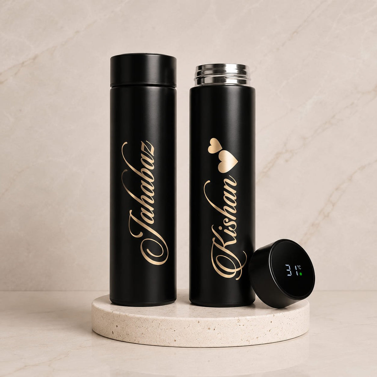 Personalized LED Bottle Couple Combo - Plush Gifting Co.