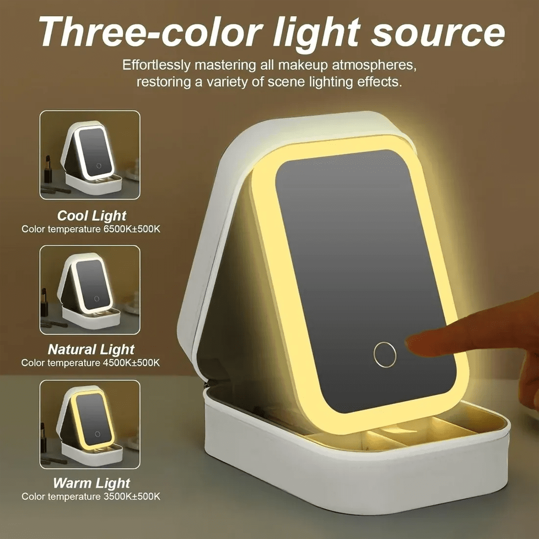Personalized LED Jewelry Organizer Box - Plush Gifting Co.