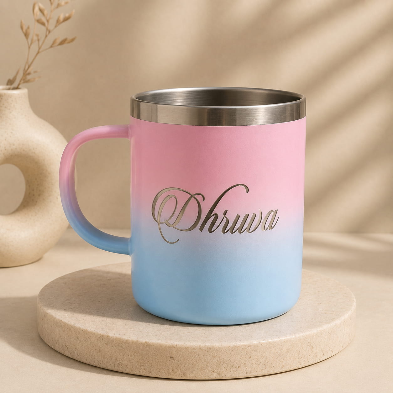 Personalized Pastel Stainless Steel Coffee Mug