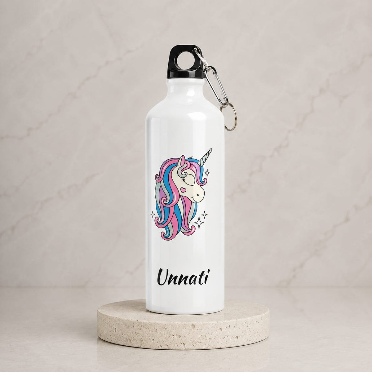 Personalized Unicorn Name Water Bottle for Kids - Plush Gifting Co.