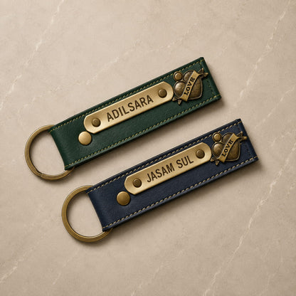 Personalized Couple Keychain Set – Set of 2