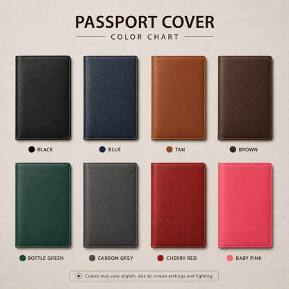 Personalized Passport Cover with Name & Charm