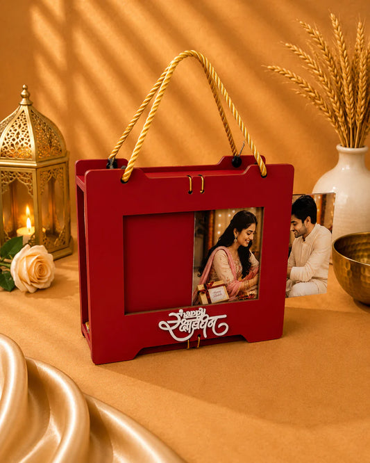 Personalized Rakhi Hamper Gift Box with Custom Photo Frame