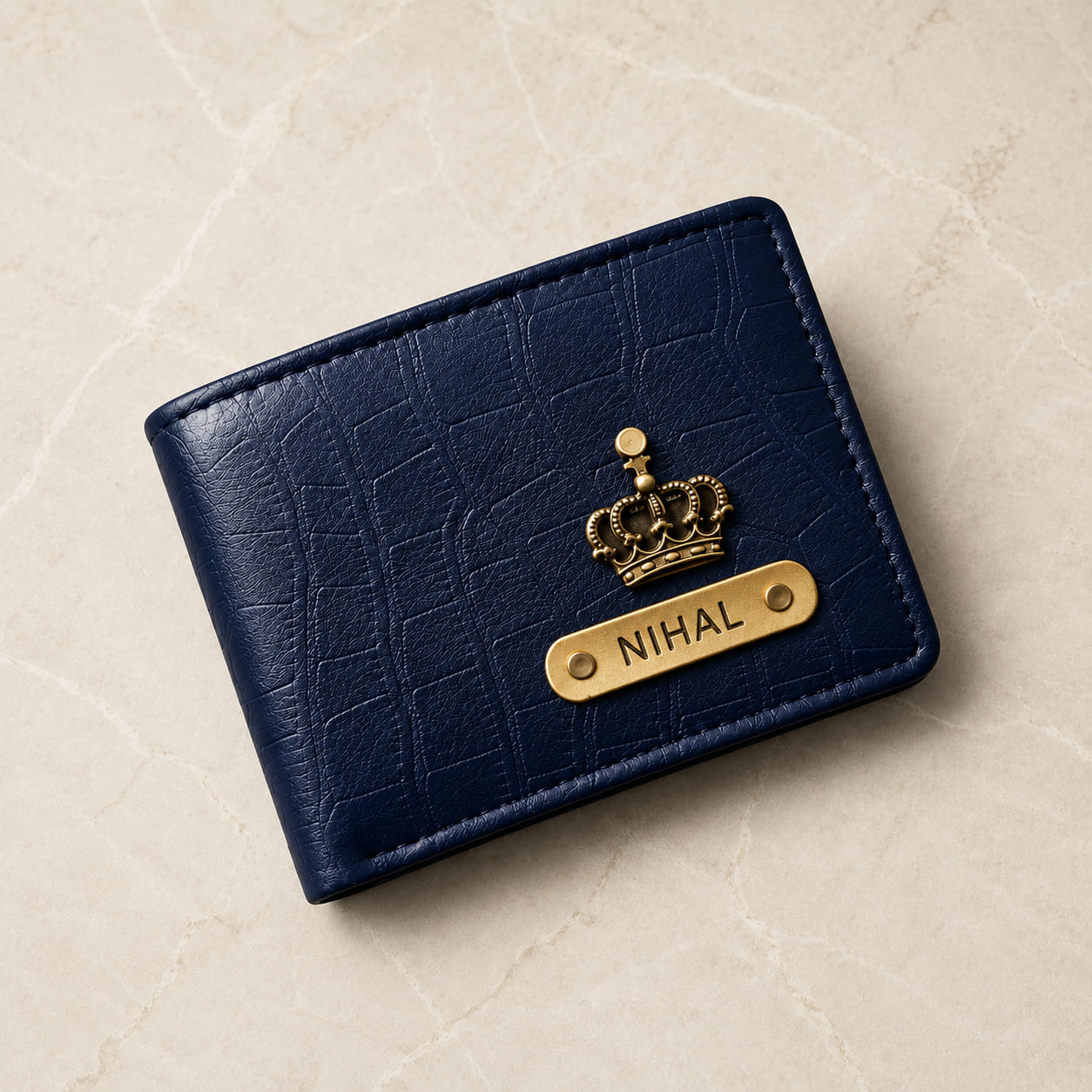 Personalized Croc Texture Men's Wallet